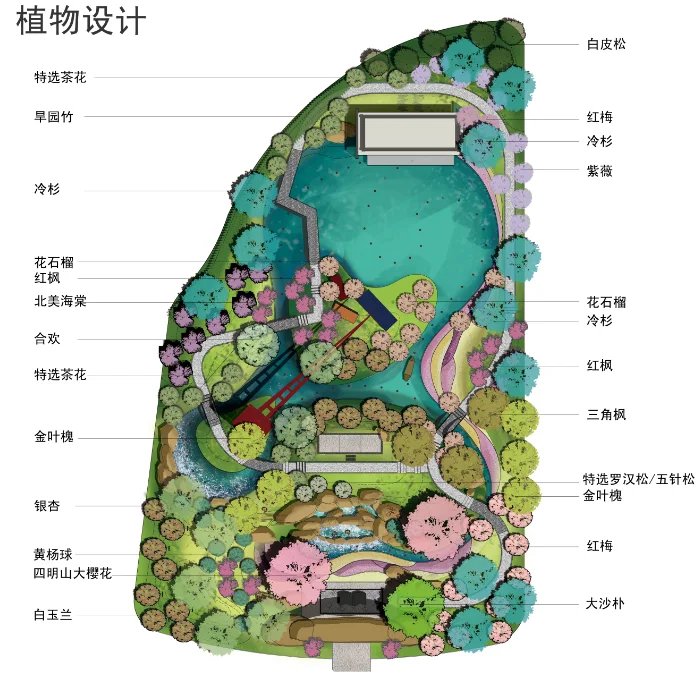 鸟瞰图 植物设计说明